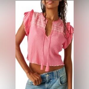Free People Pink Lemonade Combo Pink/Rose size Large NWT *Faded See Pictures*